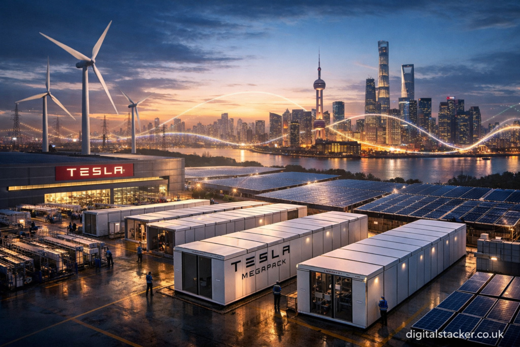 tesla china battery project renewable energy
